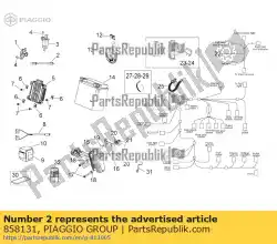 Aqui você pode pedir o compartimento do capacete. Fiação leve em Piaggio Group , com o número da peça 858131: