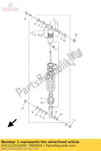 Yamaha 5XC222016000 demper sub assy - Onderkant