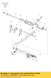 Ici, vous pouvez commander le bras denté auprès de Triumph , avec le numéro de pièce T1190305: