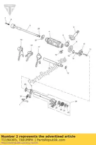 triumph T1190305 tandarm assy - Onderkant