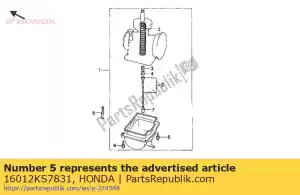 Honda 16012KS7831 chorro de aguja - Lado inferior