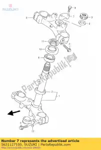 Suzuki 5621127100 houder, stuur - Onderkant