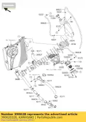 Qui puoi ordinare tubo di raffreddamento, con attacco pompa zx100 da Kawasaki , con numero parte 390620328: