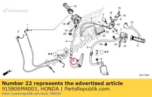 Honda 91580SM4003 clip, coupleur (orange) - La partie au fond