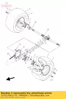 1S32539011YX, Yamaha, rueda trasera comp. yamaha yfm yfz yzf 250 350 450 700 2010 2011 2012 2013, Nuevo