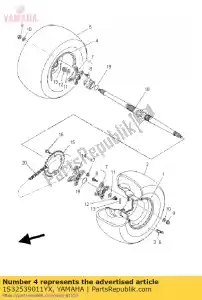 yamaha 1S32539011YX roda traseira comp. - Lado inferior