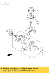 Here you can order the connrod assy from Suzuki, with part number 1216001H10: