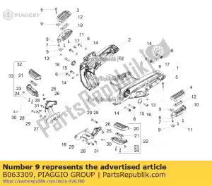 Piaggio Group B063309 bord - Onderkant