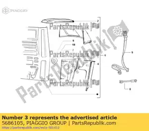 Piaggio Group 5686105 cover red - Bottom side