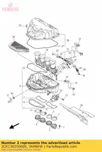 yamaha 2CR136350000 joint, intake 1 - Bottom side