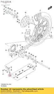 suzuki 6445130501 palanca, freno rr - Lado inferior