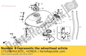 honda 17520KFK630ZC tank set, fuel (wl) *nha66p * (nha66p pearl sunbeam white) - Bottom side