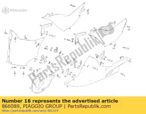 Piaggio Group 866089 bracket - Bottom side