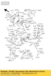 Ici, vous pouvez commander le corps, thermostat, upp zx900-a1 auprès de Kawasaki , avec le numéro de pièce 161601067: