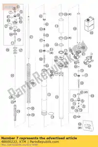 ktm 48600222 outer tube - Bottom side