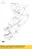 5TA146280000, Yamaha, protetor, tubo de escape yamaha wr yz 450 2003 2004 2005 2006 2007 2008 2009 2010 2011, Novo