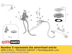 Aprilia AP8114411, Cavo di blocco, OEM: Aprilia AP8114411