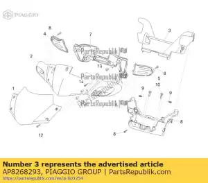 Piaggio Group AP8268293 handlebar cover. black - Upper part