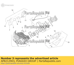 Aprilia AP8212903, Faro -35 + 35w-, OEM: Aprilia AP8212903