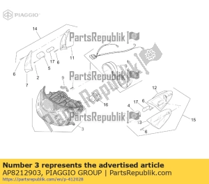 aprilia AP8212903 reflektor -35 + 35 w- - Dół