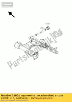 330011617, Kawasaki, Arm-comp-swing kawasaki vn classic tourer fi 1500, Nieuw