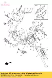 Aquí puede pedir soporte 2 de Yamaha , con el número de pieza 3D7274420100: