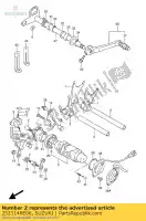 2523146E00, Suzuki, horquilla, engranaje sh.n3 suzuki gsx r rf 900 1100 1993 1994 1995 1996 1997 1998, Nuevo