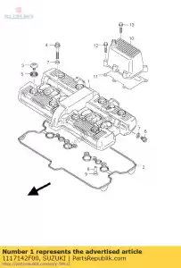 suzuki 1117142F00 pokrywa, cylinder - Dół