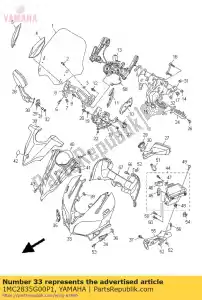 yamaha 1MC2835G00P1 carrosserie, voorkant boven 1 - Onderkant