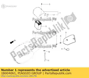 Piaggio Group 1B004061 tampa completa da bateria - Lado inferior