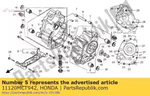 honda 11120MCT942 borracha b, montagem - Lado inferior