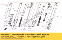 51400MCH003, Honda, zespó? widelca, r przód honda vtx  c vtx1800c 1800 , Nowy