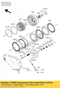 Kawasaki 130950001 housing-comp-clutch - Bottom side