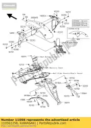 Here you can order the bracket, valve, left zr750nbf from Kawasaki, with part number 110561258: