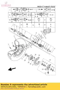 yamaha 5KM2510H1000 boot set (double offset joint) - Bottom side