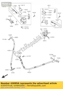 kawasaki 43095Y018 frein-tuyau, rr sc300aef - La partie au fond