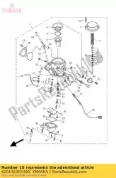 Here you can order the jet, main (#133. 8) from Yamaha, with part number 6201423E5300: