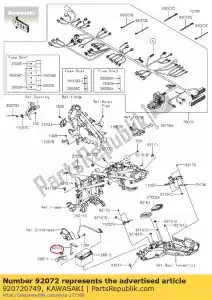 Kawasaki 920720749 banda - Lado inferior