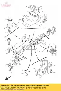 yamaha 901090618300 bolt - Bottom side