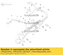 Aquí puede pedir tubo de Piaggio Group , con el número de pieza CM283440: