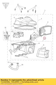 triumph T2200986 airbox assy lower - Bottom side