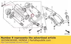 Honda 18350KSE000 pot d'échappement, fr. - La partie au fond