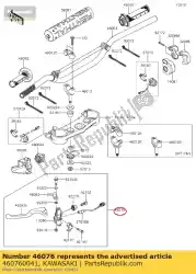 Aquí puede pedir empuñadura de palanca, embrague y s klx45 de Kawasaki , con el número de pieza 460760041: