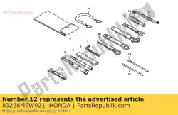 Tutaj możesz zamówić klucz oczkowy 10x12,5 mm od Honda , z numerem części 89226MEW921: