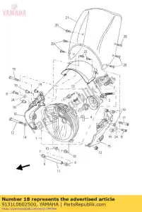 yamaha 9131L0602500 bolt.hex.socket - Lado inferior