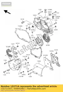 Kawasaki 132711057 plato - Lado inferior