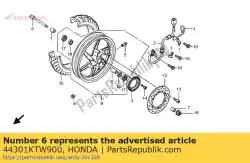 Aqui você pode pedir o eixo, fr. Roda em Honda , com o número da peça 44301KTW900: