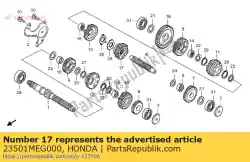 Tutaj możesz zamówić ko? O z? Bate, wa? Ek po? Redni pi? Ty (23t) od Honda , z numerem części 23501MEG000: