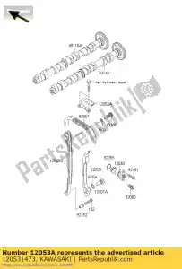 kawasaki 120531473 kettinggeleider, upp zx900-f1 - Onderkant