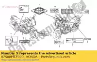 87508MCF000, Honda, etiqueta, ajustador de corrente honda cb cbr vtr 900 1000 1300 2000 2001 2002 2003 2004 2005 2006 2007 2008 2009 2010, Novo